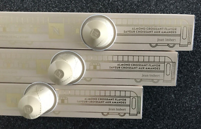 Nespresso Almond Croissant ORIGINAL LINE Limited Ed. 30 Capsules  NWOT 3 Sleeves