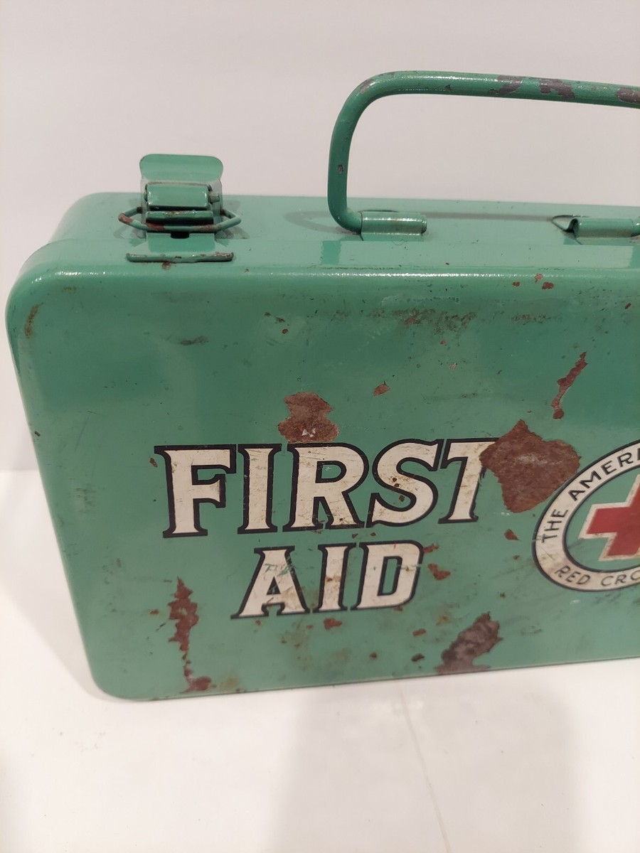 Vintage 1950s American Red Cross First Aid Kit 100% Complete Rare