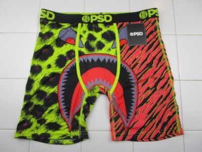 PSD Warface Neon Cats Men's Size Large Yellow Red Underwear Boxer Briefs