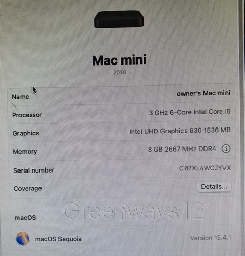 Apple Mac Mini A1993 3.0 GHz i5-8500B 256GB Drive 8GB EMC 3213 (Late 2018) Sequo - Picture 11 of 17