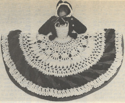vintage, Mary Christmas Bed Doll crochet pattern instructions