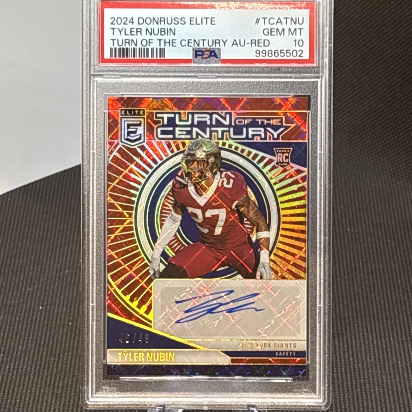 Tyler Nubin Panini Donruss Elite Turn of the Century Autographs #TCATNU Red