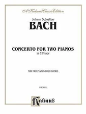Concerto for Two Pianos in C Minor (Kalmus Edition) by Bach, paperback, Used -