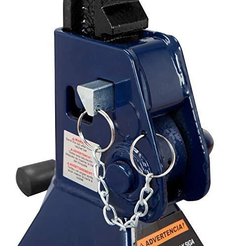 6 Ton (12,000 LBs) Capacity Double Locking Steel Jack Stands, 2 Pack, Blue