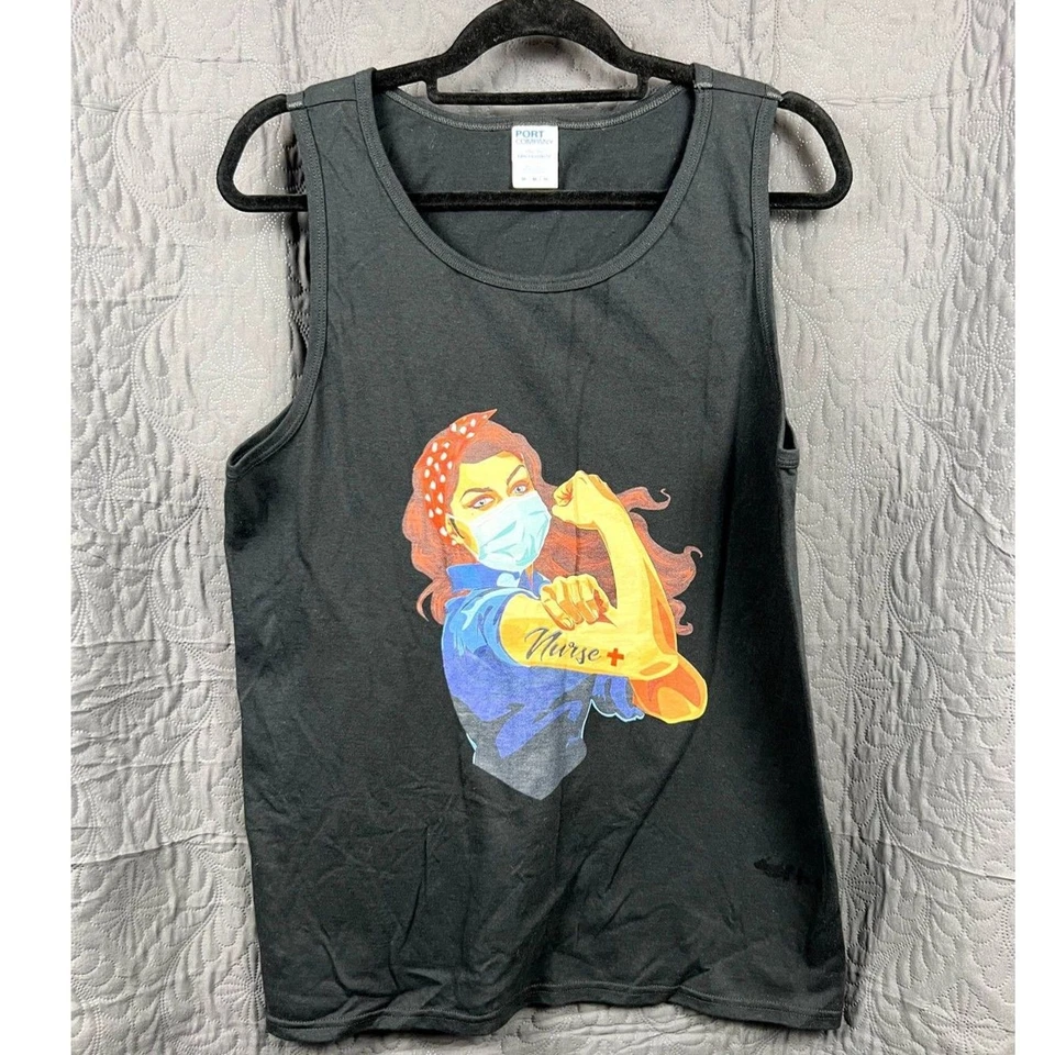 Camiseta sin mangas Rosie The Riveter - Mujer enfermera empoderamiento atrevida diversión de verano talla M: nueva sin etiquetas Foto 2 de 4