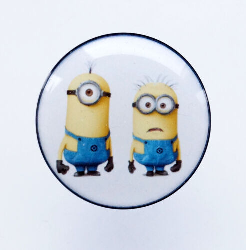 MINIONS DESPICABLE ME PLUG ACRYLIC SCREW FIT FLESH TUNNEL LOGO EAR STRETCHER - Picture 1 of 3