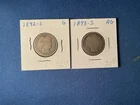1892-S, Good, And 1893-S, Almost Good, United States Barber Quarters