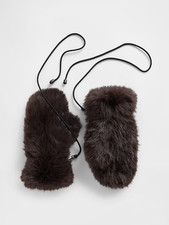Gap Faux Fur Mittens