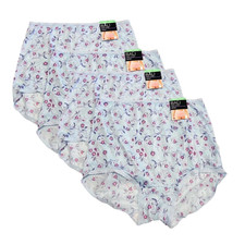 4X Bali Skimp Skamp Brief Panty XL 8 Full Coverage Nylon Panties NWT 2633