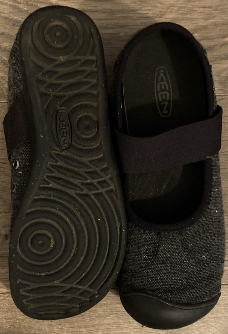 Scarpe comode Keen donna taglia 5 Siena MJ tela slip on Mary Jane ballerine grigio CE