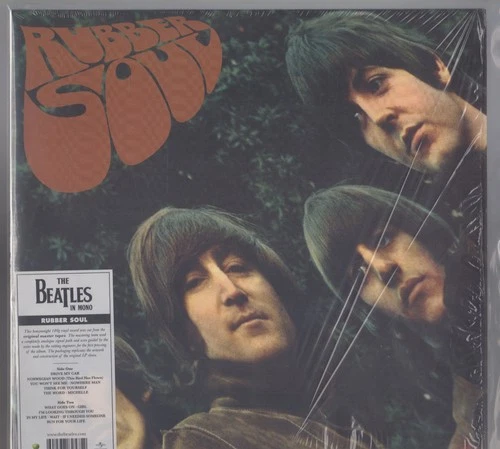 THE BEATLES Rubber Soul LP 2014 In Mono Series Shrink Hype Sticker 180 Gram