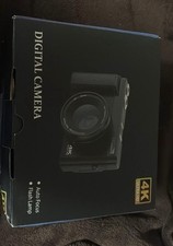 Black 48.0MP Compact Digital Camera 16x Zoom 4K Video USB HDMI Auto Focus