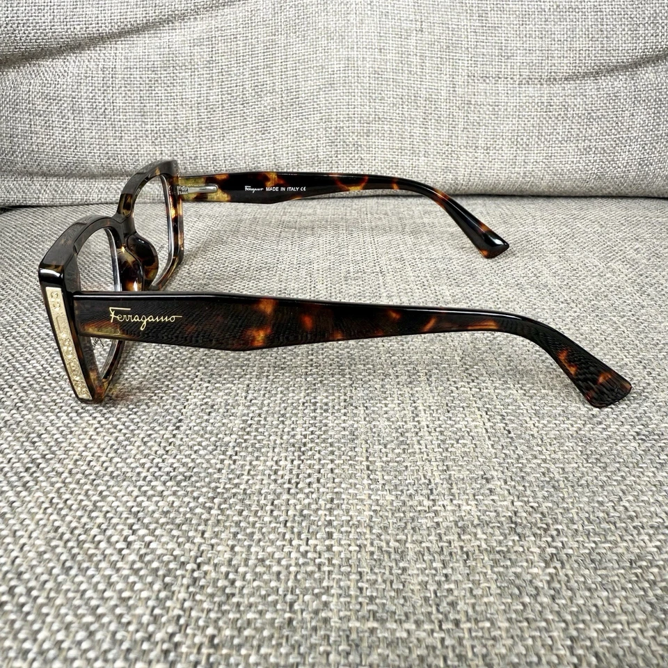 Marco de gafas Salvatore Ferragamo GP23122 marrón tort dorado cuadrado 52-20-151 Foto 4 de 4