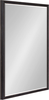 Oakhurst Vintage Black Wall Mirror 24x36 with Beveled Edge