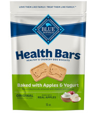 Blue Buffalo Health Bars Natural Crunchy Dog Treat Biscuits, Apple  Yogurt 16oz
