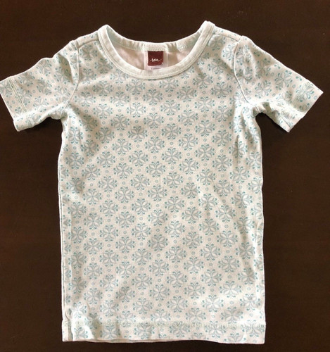 Tea Collection girls 5 short sleeve multi color pajama top ref #1364
