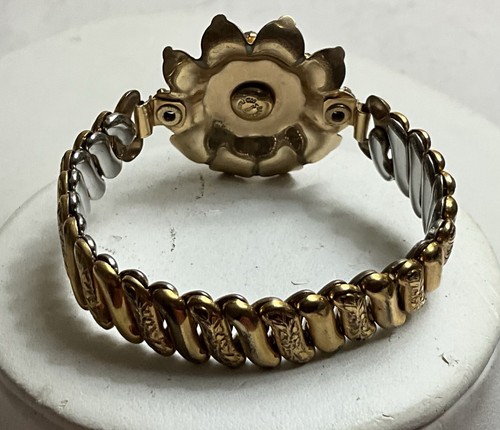 Bracciale vintage espandibile con strass - Foto 3 di 6