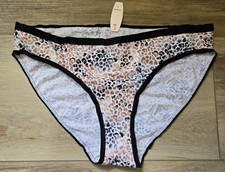 NWT Vintage Victoria's Secret Animal Signature Waistband Cotton Bikini Panties L