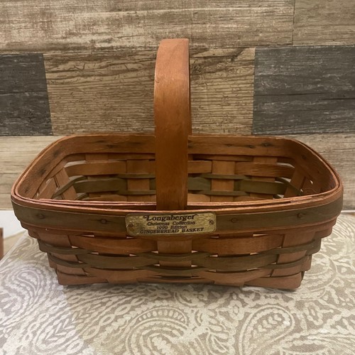 VINTAGE Longaberger Christmas Collection Gingerbread Basket 1990 Edition