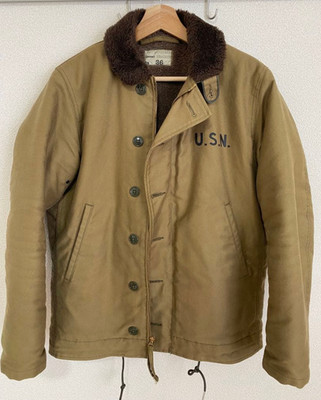 The Real McCoy's N-1 Deck Jacket Khaki 36 from Japan