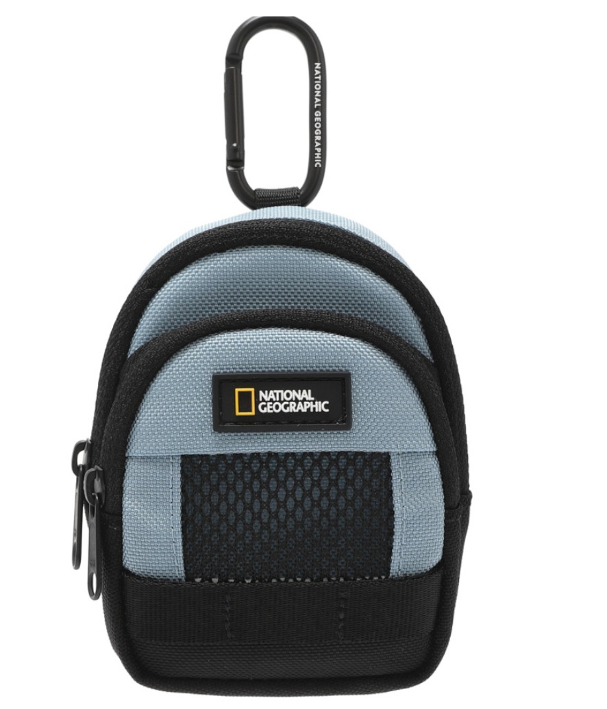 National Geographic Mesh Backpack Pouch Keyring Keychain Blue NWT N265AAC520 8790₽