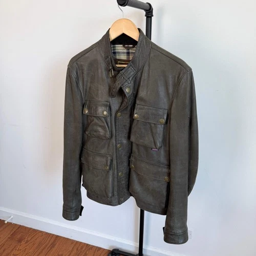 Belstaff Brad Gold Label (M) Motorcycle Leather Jacket image 2