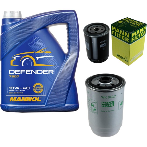 Inspektionspaket 5L Mannol Defender 10W-40 FüR VW Transporter III Bus Caddy I-image