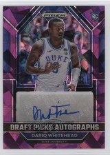 2023-24 Panini Prizm Draft Picks Purple Ice 95/99 Dariq Whitehead Auto 17d3