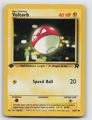 Voltorb 69/82 Team Rocket 1st Edition Common LP