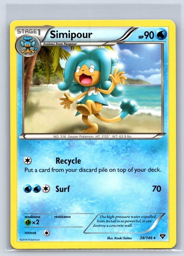 Simipour 38/146 Rare XY Base Set Pokemon Near Mint