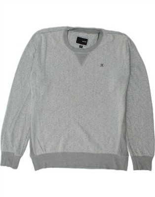 HURLEY Herren Sweatshirt Pullover XL Grau Baumwolle AZ09