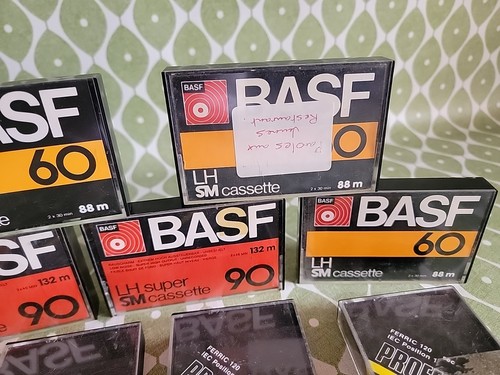 Job Lot 11 Vintage Blank Audio Cassettes tapes Used Bundle Basf Scotch 90 60 - Picture 4 of 5