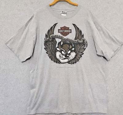#ad Harley Davidson T shirt Taz Looney Tunes 2000s Looney Tunes Beaumont Tx Sz XL $26.99