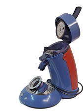 Philips Senseo Kaffeepadmaschine, Blau/Rot, HD7810, Mit 2 Padhaltern