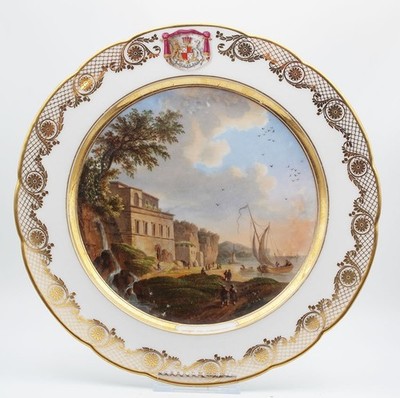 Teller aus dem Service Lord George Stanhope,6. Earl von Chesterfield (1806-1866)