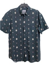 Star Wars Rebel Rides RSVLTS Mens Large KunuFlex Button Down Shirt Black