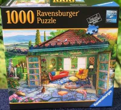 100% COMP. 2022 RAVENSBURGER 1000 PIECE JIGSAW PUZZLE TUSCAN OASIS