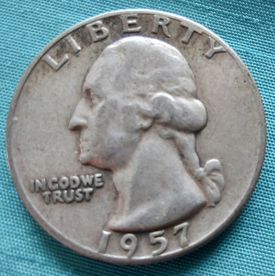 Münze Quarter Dollar 1957 G.Washington In God We Trust USA E Pluribus Unum Adler