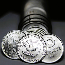 Gem Unc Roll (50) Hungary 1982 10 Filler Coins~Dove on a Branch~Minted Budapest~