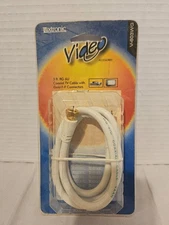 3 ft RG6 Coaxial Cable White TV With Gold F-F Connectors ~ NEW 