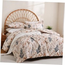 Soft Floral Comforter Set Size, 3 Piece Printed Microfiber Down King Ferns