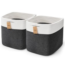 Storage Cubes Cotton Rope Woven Baskets for Organizing, 11 Inch Cube Storage ...