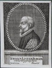 Johann Lucker (geb. 1538) Portrait Kupferstich (ca. 1600)