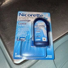 Nicorette Lozenges 20 Pieces 2mg Pocket Pack White Ice Mint Exp. 6/2027