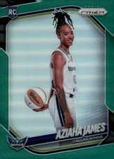 2025 Panini WNBA Prizm Variation #141 Aziaha James RC Green Prizm Wings