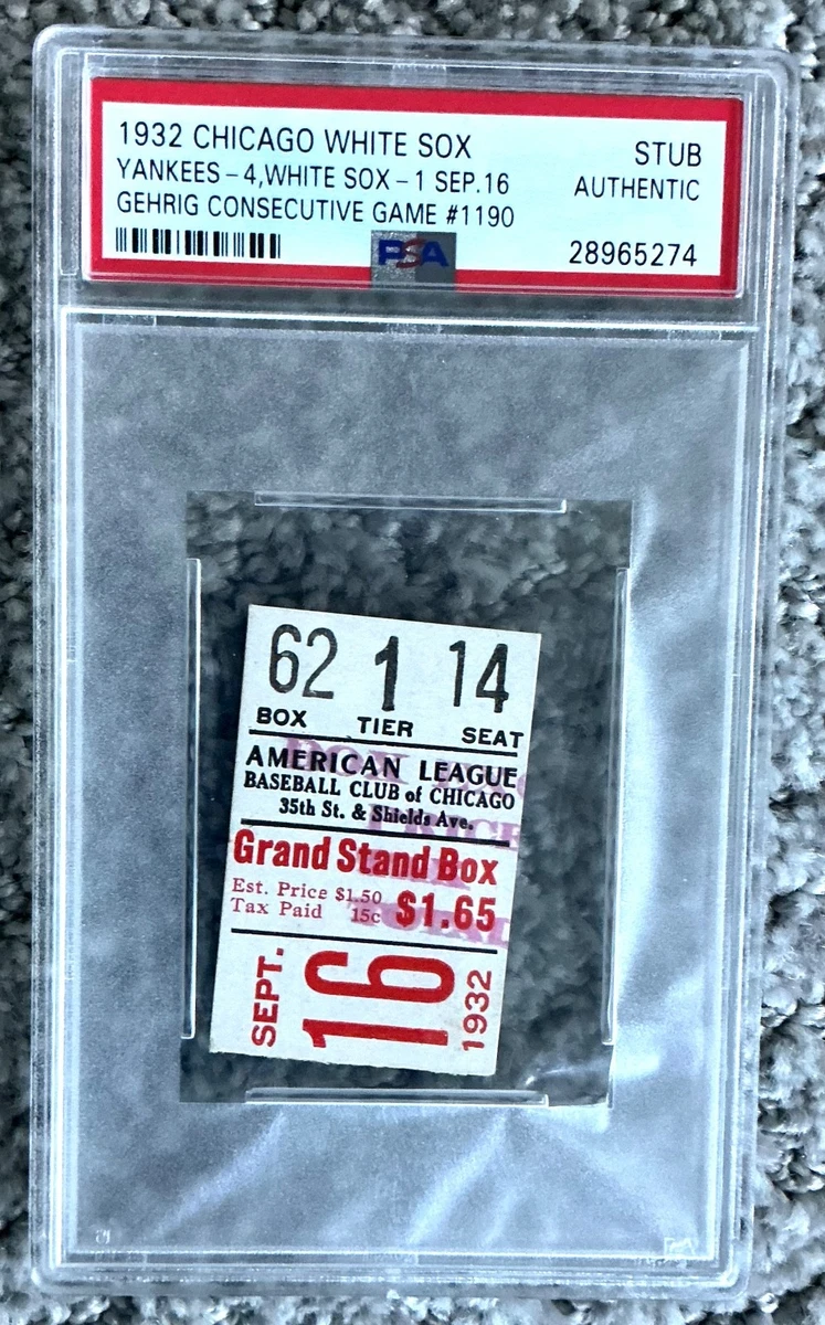 1932 Year Original Vintage Sports Ticket Stubs for sale | eBay