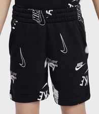 Nike Sportswear Club Big Kids' French Terry Printed Shorts Size XL