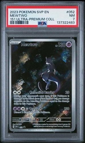 Mewtwo 151 UPC Ultra Premium Collection #052 Holo 2023 Promo PSA 7 NM