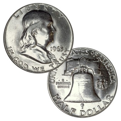 90% Silver Franklin Half Dollar Brilliant Uncirculated Random Date