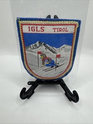 Vintage Ski Resort Patch IGLS Tirol Austria Ski Area Downhill Felt